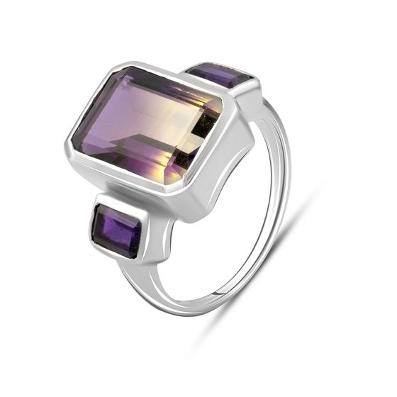 Серебряное кольцо с аметрином nano 4.8ct
