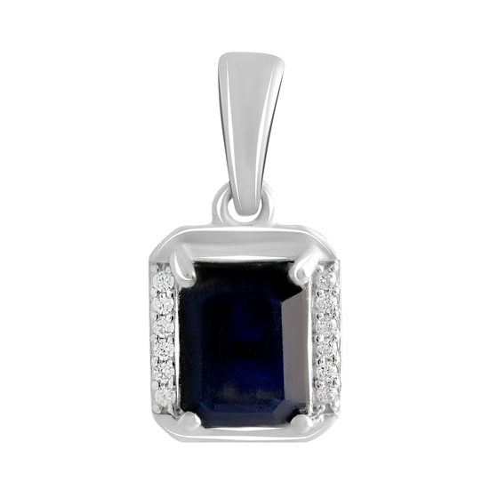 Серебряная подвеска с сапфиром 1.788ct