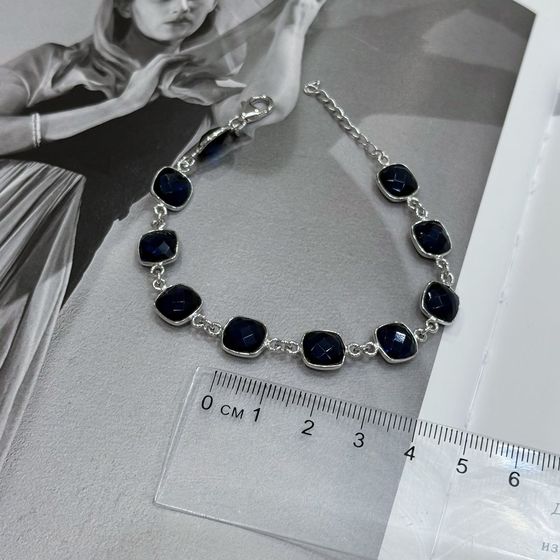 Серебряный браслет с сапфиром nano 23ct