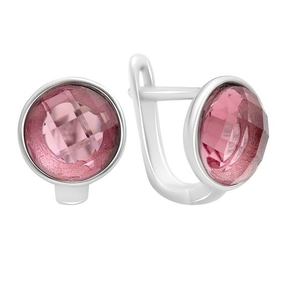 Серебряные серьги с фианитами