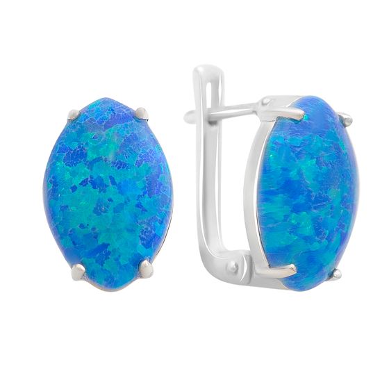 Серебряные серьги с опалом 4.417ct