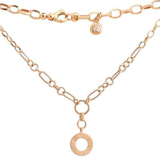 Серебряное колье с фианитами 0.01ct