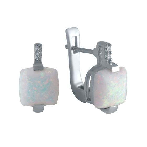 Серебряные серьги с опалом