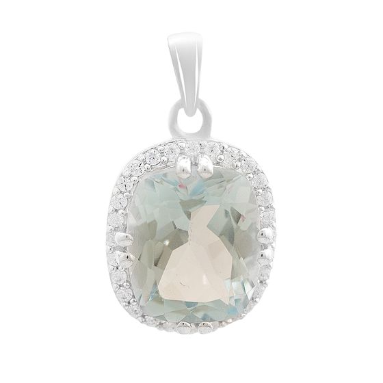 Серебряная подвеска с топазом 6.295ct