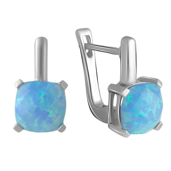 Серебряные серьги с опалом