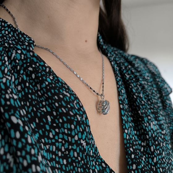 Серебряная подвеска с топазом 5.88ct