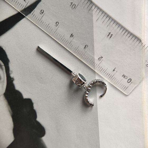 Серебряные серьги с топазом Лондон Блю 1.617ct