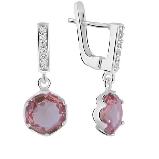 Серебряные серьги с султанитом