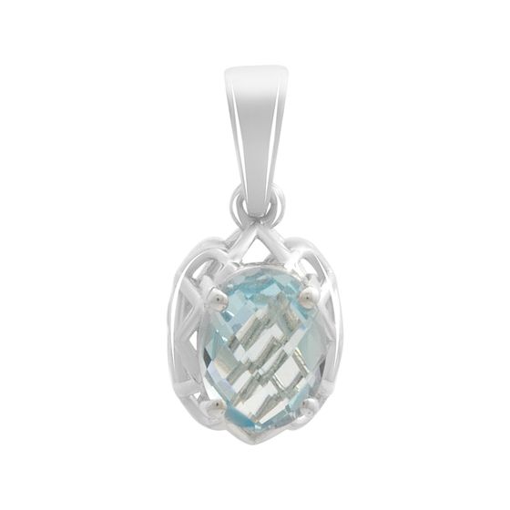 Серебряная подвеска с топазом 1.335ct