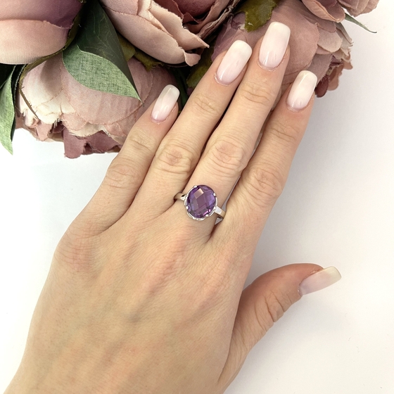 Серебряное кольцо с александритом 6.05ct