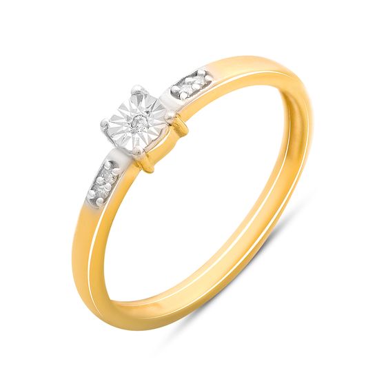 Серебряное кольцо с бриллиантом