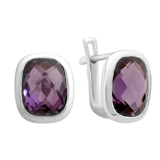 Серебряные серьги с александритом 7.567ct