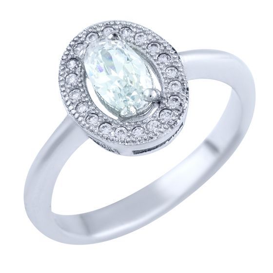 Серебряное кольцо с фианитами