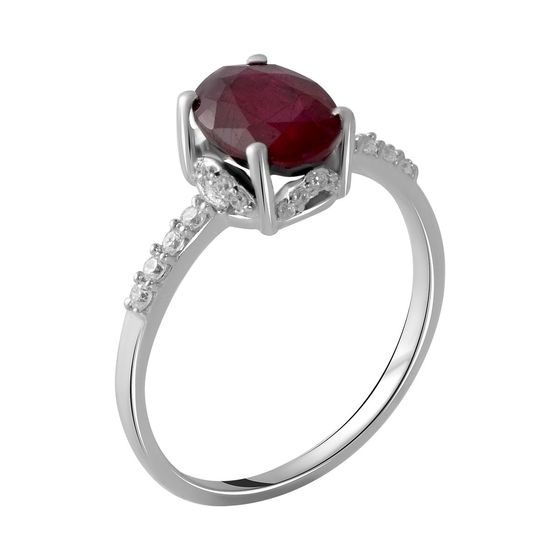 Серебряное кольцо с рубином 2.633ct