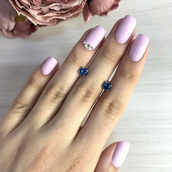 Серебряные серьги с топазом Лондон Блю 0.695ct