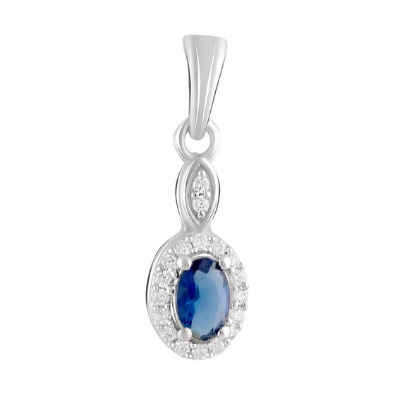 Серебряная подвеска с сапфиром nano 0.3ct