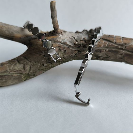 Серебряный браслет с фианитами