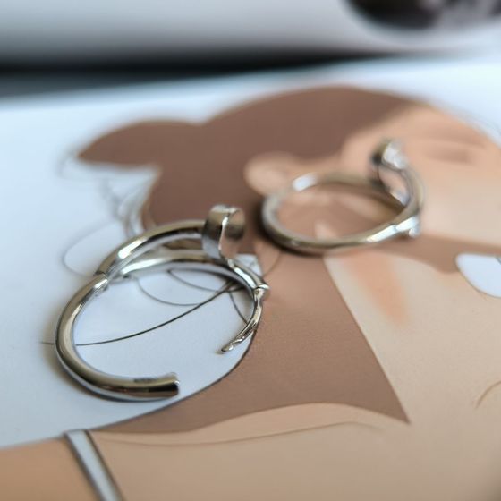 Серебряные серьги с фианитами