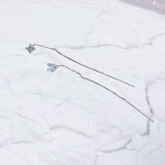 Серебряные серьги с топазом 0.619ct