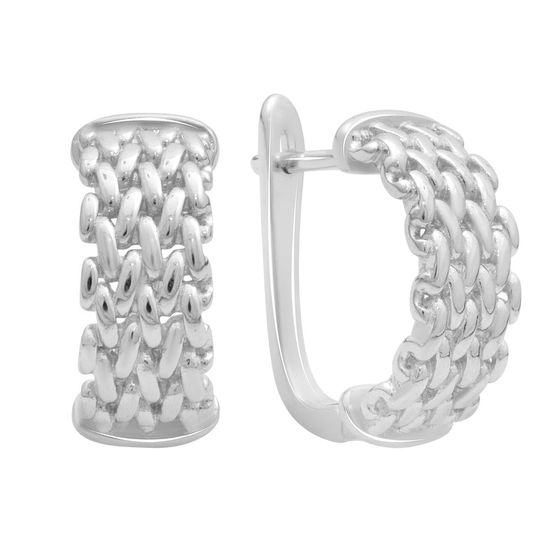 Серебряные серьги без камней