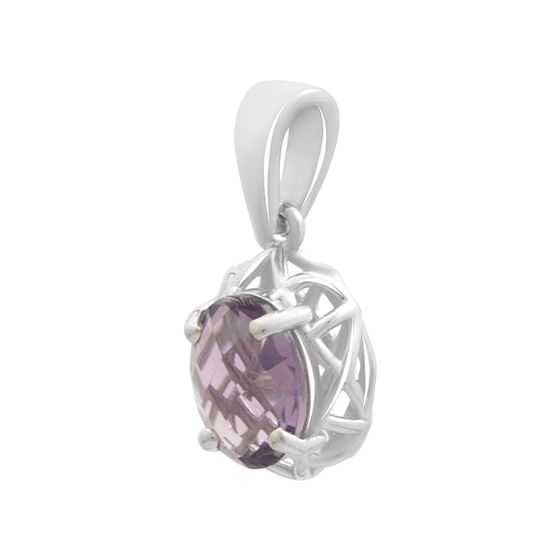 Серебряная подвеска с аметистом 1.017ct