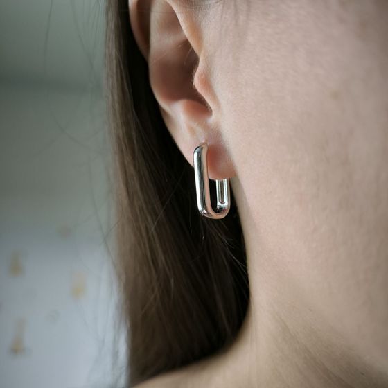 Серебряные серьги без камней