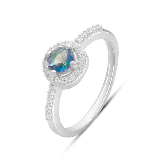 Серебряное кольцо с мистик топазом 0.757ct