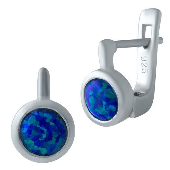 Серебряные серьги с опалом 0.65ct