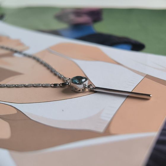 Серебряная подвеска с топазом Лондон Блю 0.783ct