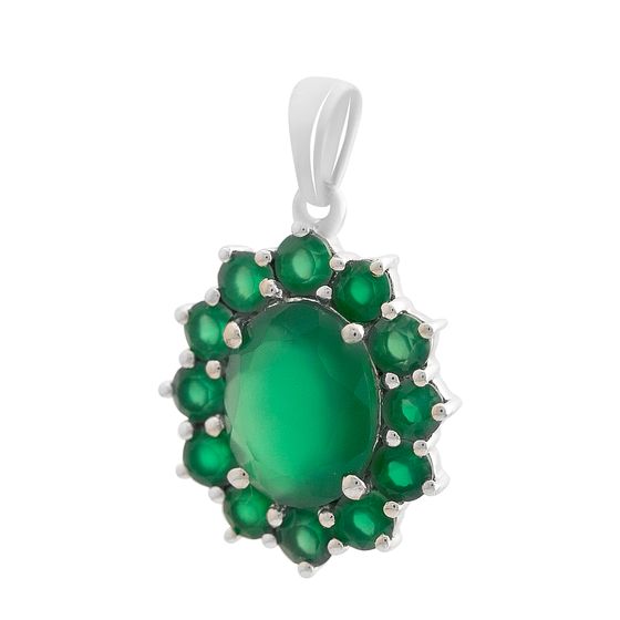 Серебряная подвеска с агатом 3.331ct