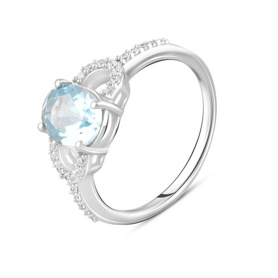 Серебряное кольцо с топазом 2.2ct