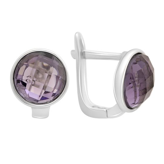 Серебряные серьги с фианитами