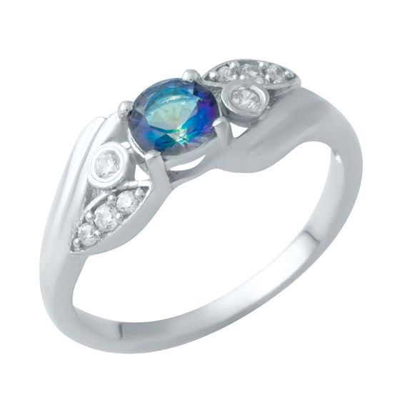 Серебряное кольцо с мистик топазом 2.55ct