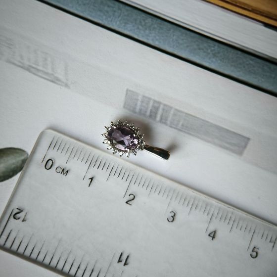 Серебряная подвеска с аметистом 0.821ct