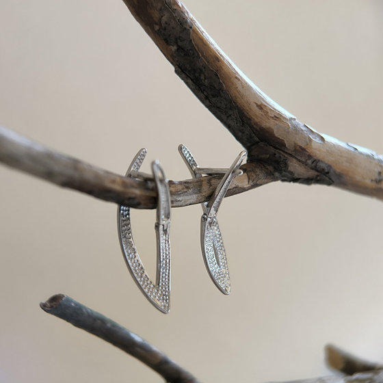 Серебряные серьги без камней