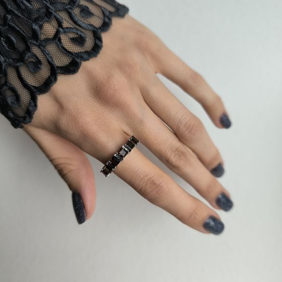 Серебряное кольцо с раухтопазом (дымчатым кварцем) 1.983ct