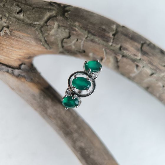 Серебряное кольцо с агатом 1.388ct