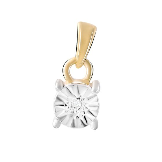 Серебряная подвеска с бриллиантом 0.01ct