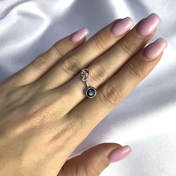 Серебряная подвеска с сапфиром 1.07ct