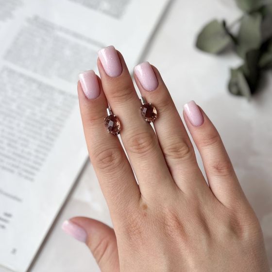 Серебряные серьги с султанитом 5.372ct