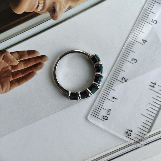 Серебряное кольцо с топазом Лондон Блю 1.759ct