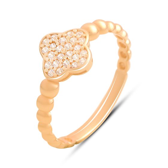 Золотое кольцо с фианитами 0.25ct