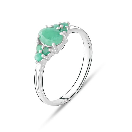 Серебряное кольцо с изумрудом