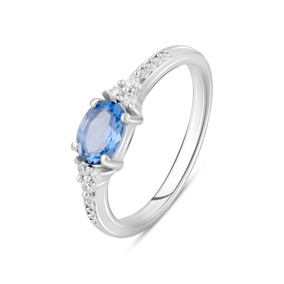 Серебряное кольцо с танзанитом nano 0.613ct