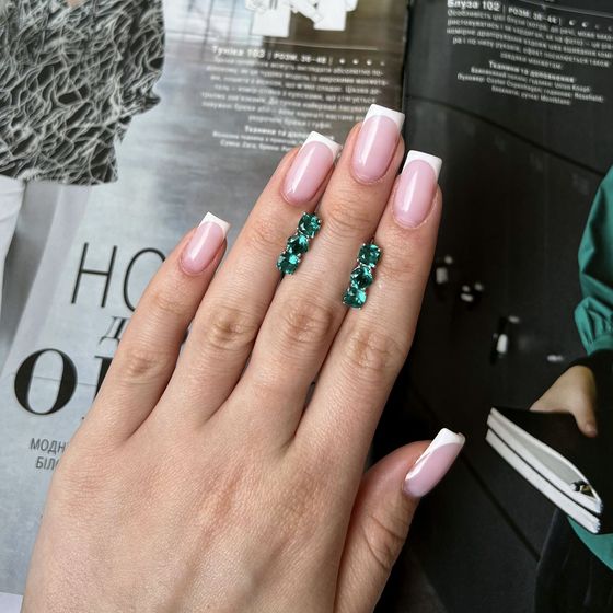 Серебряные серьги с аквамарином nano 2.882ct