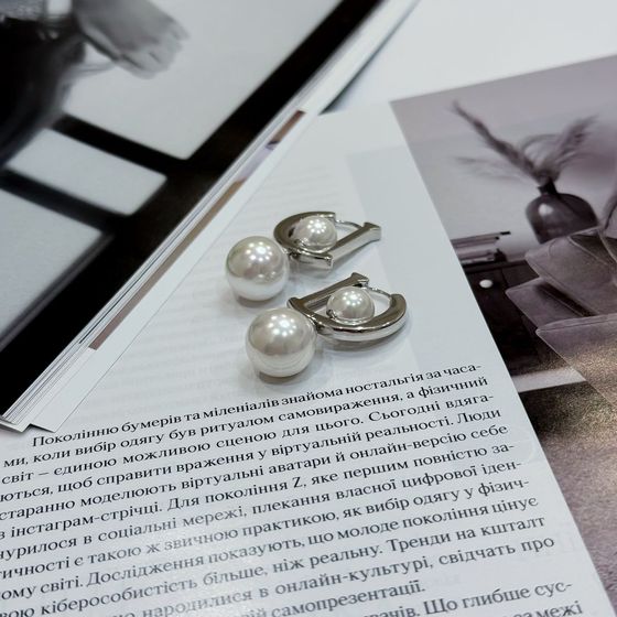 Серебряные серьги с жемчугом