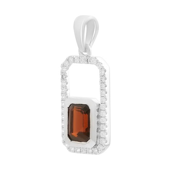Серебряная подвеска с гранатом 1.588ct