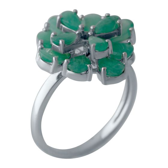 Серебряное кольцо с изумрудом