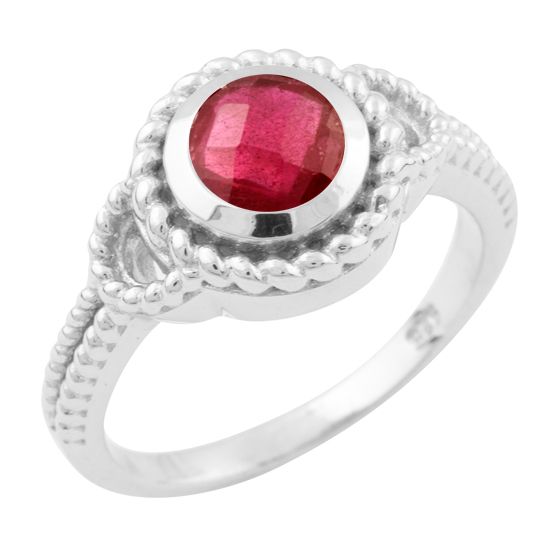 Серебряное кольцо с рубином