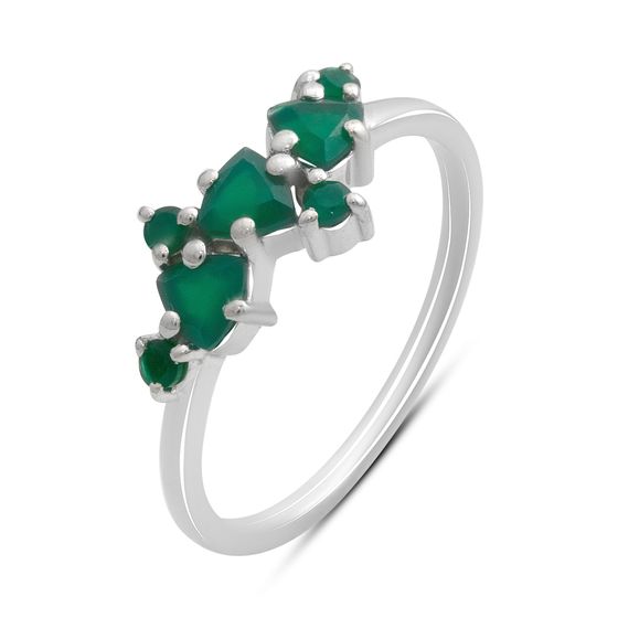 Серебряные серьги с агатом 1.295ct